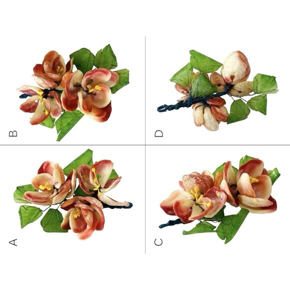 Vintage Millinery Bridal Flowers Lot Picks Bouquets Tiaras Hand Made Tiny Shells - Picture 3 of 16